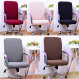 Thicken Chair Cover Comfortable Office  Seat Swivel Chair Slipcover Gray