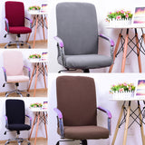 Thicken Chair Cover Comfortable Office  Seat Swivel Chair Slipcover Gray