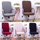 Thicken Chair Cover Comfortable Office  Seat Swivel Chair Slipcover Gray