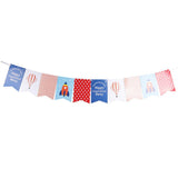 Maxbell Children's Birthday Party Paper Flags Banner Hanging Pennant Garden Decor C - Aladdin Shoppers