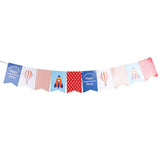 Maxbell Children's Birthday Party Paper Flags Banner Hanging Pennant Garden Decor C - Aladdin Shoppers