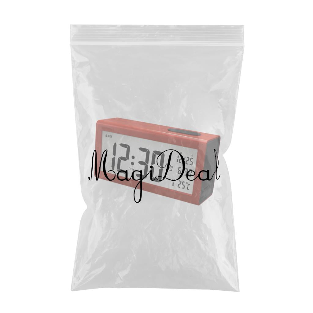 Maxbell Maxbell LCD Digital Desk Clock + Calendar Temperature Thermometer Alarm Clock Red