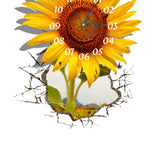 Maxbell Maxbell Modern 3D Wall Clock Home Decor PVC Sticker Art Watch Kids Room - Sunflower