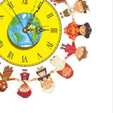 Maxbell Maxbell Modern 3D Wall Clock Home Decor PVC Sticker Art Watch Kids Room - People