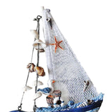 Maxbell 2Pcs Mediterranean Nautical Tropical Sailing Ship Boat Model Welcome Abroad