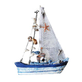 Maxbell 2Pcs Mediterranean Nautical Tropical Sailing Ship Boat Model Welcome Abroad