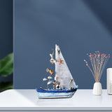 Maxbell 2Pcs Mediterranean Nautical Tropical Sailing Ship Boat Model Welcome Abroad