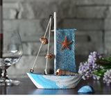 Maxbell 2Pcs Mediterranean Nautical Tropical Sailing Ship Boat Model Welcome Abroad