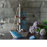 Maxbell 2Pcs Mediterranean Nautical Tropical Sailing Ship Boat Model Welcome Abroad