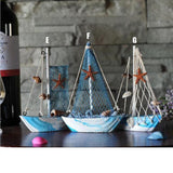 Maxbell 2Pcs Mediterranean Nautical Tropical Sailing Ship Boat Model Welcome Abroad