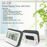 Portable LCD Digital Home Kitchen Cooking Timer Count Down Clock Alarm -Gray
