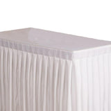 Maxbell 2x Tablecloth Table Skirt Cover For Wedding Banquet Decor White Red 47inch