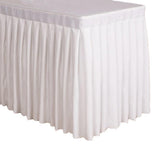 Maxbell 2x Tablecloth Table Skirt Cover For Wedding Banquet Decor White Red 47inch