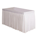 Maxbell 2x Tablecloth Table Skirt Cover For Wedding Banquet Decor White Red 47inch