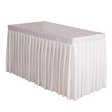 Maxbell 2x Tablecloth Table Skirt Cover For Wedding Banquet Decor White Red 47inch