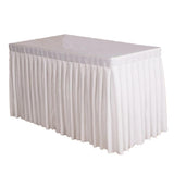 Maxbell 2x Tablecloth Table Skirt Cover For Wedding Banquet Decor White Red 47inch