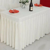 Maxbell 2x Tablecloth Table Skirt Cover For Wedding Banquet Decor White Red 47inch