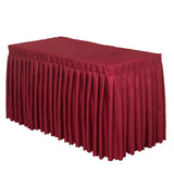 Maxbell 2x Tablecloth Table Skirt Cover For Wedding Banquet Decor White Red 47inch