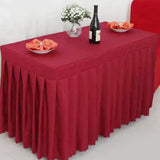 Maxbell 2x Tablecloth Table Skirt Cover For Wedding Banquet Decor White Red 47inch