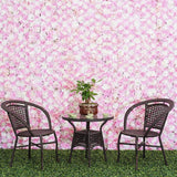 Maxbell 8 Pieces Artificial Flower Wall Panels Wedding Venue Decor Pink White