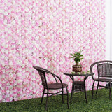 Maxbell 3 Pieces Artificial Flower Wall Panels Wedding Venue Decor Pink White