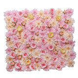 6 Pieces Artificial Flower Wall Panels Wedding Venue Decor Pink Champagne