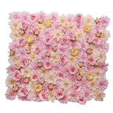 6 Pieces Artificial Flower Wall Panels Wedding Venue Decor Pink Champagne