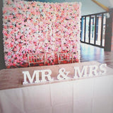 6 Pieces Artificial Flower Wall Panels Wedding Venue Decor Pink Champagne