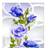 Maxbell 5D DIY Diamond Painting Embroidery Rhinestone Pictures Blue Rose 30x56cm - Aladdin Shoppers