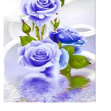Maxbell 5D DIY Diamond Painting Embroidery Rhinestone Pictures Blue Rose 30x56cm - Aladdin Shoppers