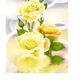 Maxbell 5D DIY Diamond Painting Embroidery Rhinestone Pictures Yellow Rose 30x56cm - Aladdin Shoppers