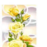 Maxbell 5D DIY Diamond Painting Embroidery Rhinestone Pictures Yellow Rose 30x56cm - Aladdin Shoppers