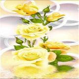 Maxbell 5D DIY Diamond Painting Embroidery Rhinestone Pictures Yellow Rose 30x56cm - Aladdin Shoppers