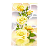 Maxbell 5D DIY Diamond Painting Embroidery Rhinestone Pictures Yellow Rose 30x56cm - Aladdin Shoppers