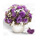 Maxbell 5D DIY Diamond Painting Embroidery Rhinestone Pictures Purple Flower 30x30cm - Aladdin Shoppers
