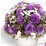 Maxbell 5D DIY Diamond Painting Embroidery Rhinestone Pictures Purple Flower 30x30cm - Aladdin Shoppers