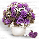 Maxbell 5D DIY Diamond Painting Embroidery Rhinestone Pictures Purple Flower 30x30cm - Aladdin Shoppers