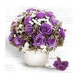 Maxbell 5D DIY Diamond Painting Embroidery Rhinestone Pictures Purple Flower 30x30cm - Aladdin Shoppers