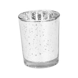 Maxbell Maxbell Glass Tea Light Holders Candle Votive Wedding Decoration Mosaic Silver