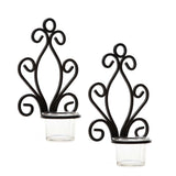 Maxbell 4Pcs Wall Candle Sconce Pillar Candle Holders Elegant Tea Light Candlestick