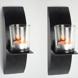 Maxbell 4Pcs Wall Candle Sconce Pillar Candle Holders Elegant Tea Light Candlestick