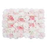 6Pieces Romantic Artificial Rose Flower Wall Panel For Wedding Pink & White