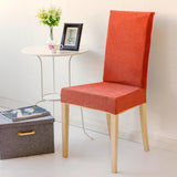 Polar Fleece Stretch Dining Room Chair Cover Slipcover Protector Orange Red