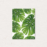 Maxbell 2pcs Unframed Green Palm Leaf Canvas Oil Painting Picture Wall Art Decor
