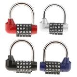 Maxbell 4 Pieces Letters Combination Lock Resettable Padlock for Toolboxes Suitcases