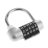 Maxbell 4 Pieces Letters Combination Lock Resettable Padlock for Toolboxes Suitcases