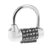 Maxbell 4 Pieces Letters Combination Lock Resettable Padlock for Toolboxes Suitcases