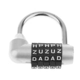Maxbell 4 Pieces Letters Combination Lock Resettable Padlock for Toolboxes Suitcases