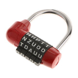 Maxbell 4 Pieces Letters Combination Lock Resettable Padlock for Toolboxes Suitcases