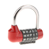 Maxbell 4 Pieces Letters Combination Lock Resettable Padlock for Toolboxes Suitcases